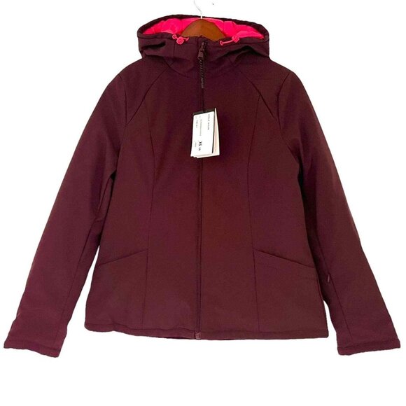 NWT Cole Haan Women's Zerogrand Warm Reversible Pinot-Pink Hooded Jacket Size XS - Picture 2 of 12